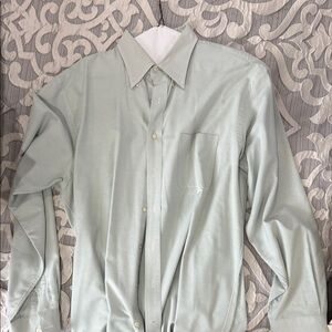 Lands' End Mint Green Men's Dress Shirt